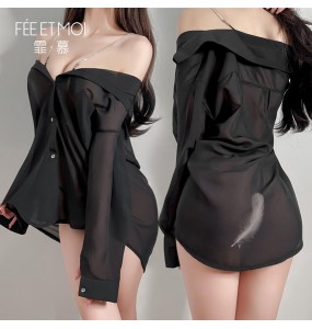 FEE ET MOI - Sexy Strappy Blouse (Black)